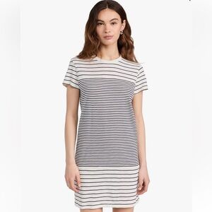 ATM Variegated Stripe Short Sleeve T-Shirt Dress NWT